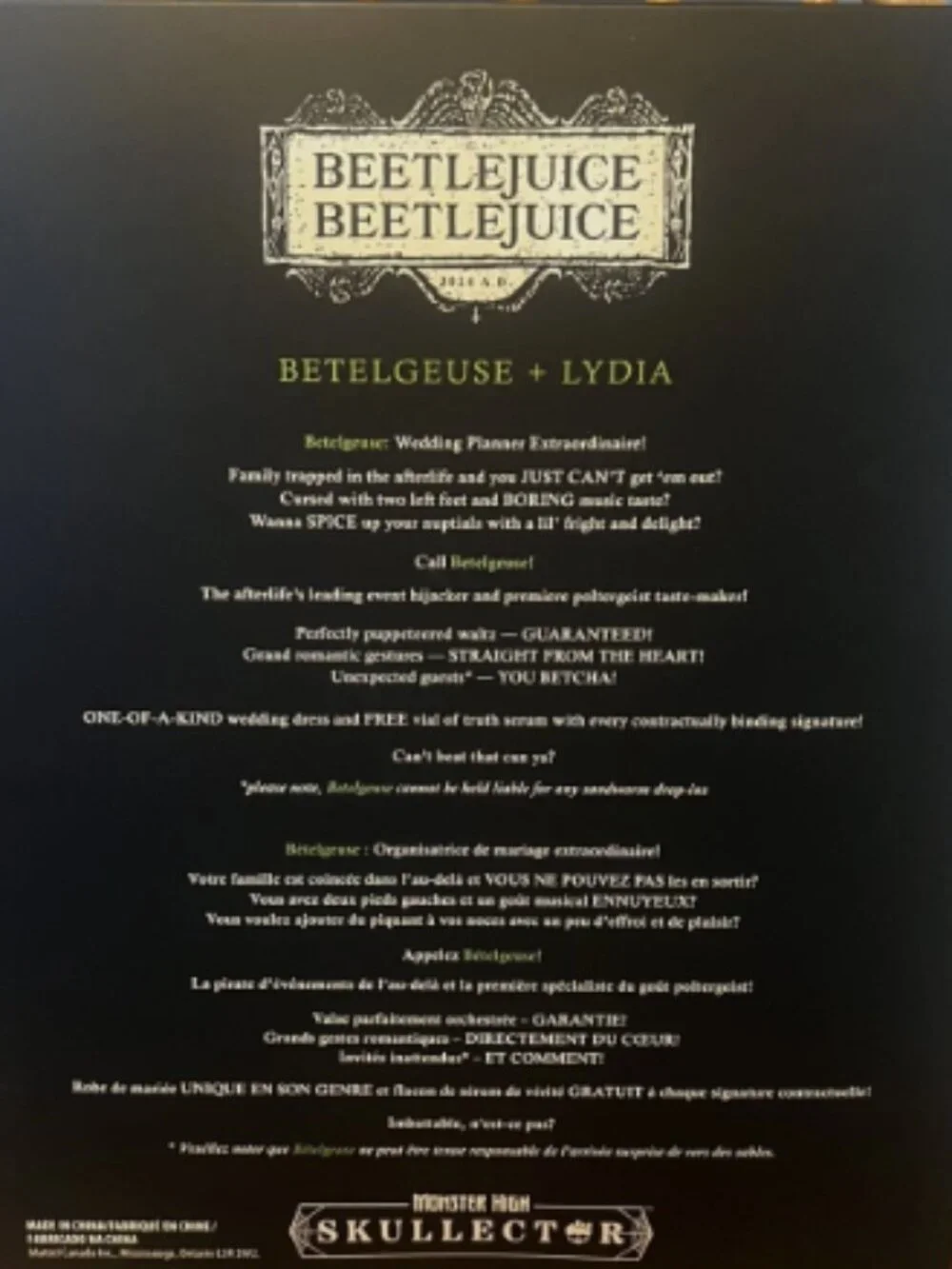 Monster High Skullector Beetlejuice And Lydia Collectible Dolls